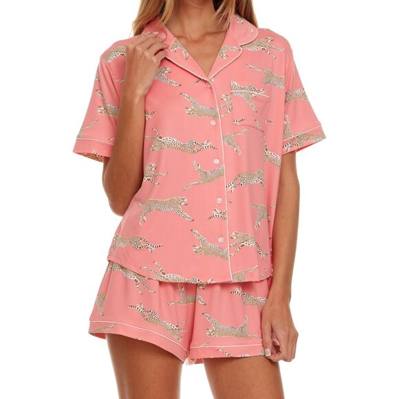 NWT Flora by Flora Nikrooz Women's 2-Pc Gabriella Printed Shorty Pajamas Set M - Picture 1 of 3